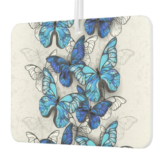 Compositie van witte en blauwe vlinders luchtverfrisser (Links)