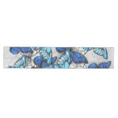 Compositie van witte en blauwe vlinders medium tafelloper (Horizontaal)