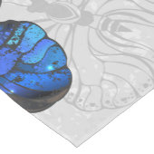 Compositie van witte en blauwe vlinders medium tafelloper (Hoek)