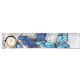 Compositie van witte en blauwe vlinders naambordje (Voorkant)