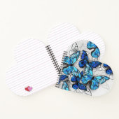 Compositie van witte en blauwe vlinders notitieboek (Binnen)