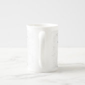 Compositie van witte en blauwe vlinders porselein kop (Achterkant)