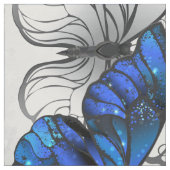 Compositie van witte en blauwe vlinders stof (Swatch)