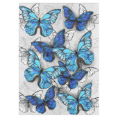 Compositie van witte en blauwe vlinders tafelkleed (Voorkant)