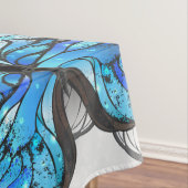 Compositie van witte en blauwe vlinders tafelkleed (Voorbeeld)