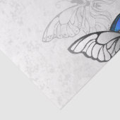Compositie van witte en blauwe vlinders tissuepapier (Detail)