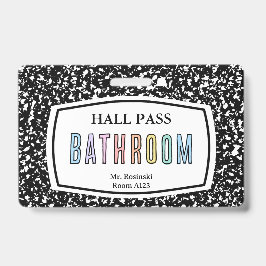 compositieboek badkamer halpas draagkoord badge