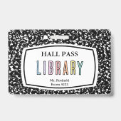 compositieboek bibliotheek halpas nylonkoord badge (Achterkant)