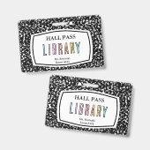 compositieboek bibliotheek halpas nylonkoord badge (Voor- en achterkant)