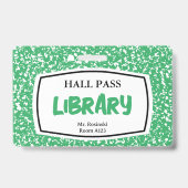 compositieboek bibliotheek pas voor docenten badge (Achterkant)