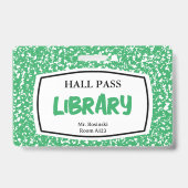 compositieboek bibliotheek pas voor docenten badge (Voorzijde)