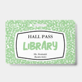 compositieboek bibliotheek pas voor docenten badge (Achterkant)