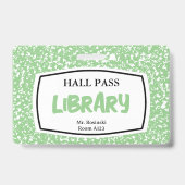 compositieboek bibliotheek pas voor docenten badge (Voorzijde)