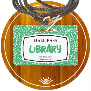 compositieboek bibliotheek toegangsbewijs voor doc badge