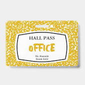 Compositieboek kantoor Hall Pass voor docenten Badge (Voorkant)