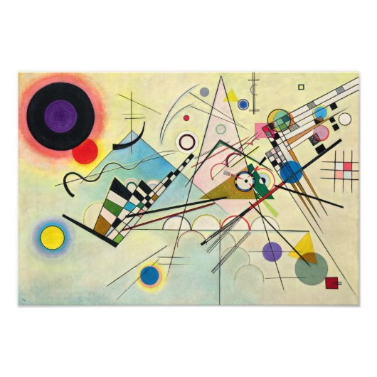 Composition 8, 1923 by Wassily Kandinsky Foto Afdruk (Voorkant)