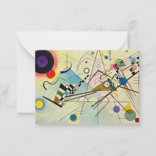 Composition 8, 1923 by Wassily Kandinsky Notitiekaartje (Voorkant)