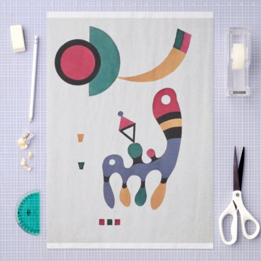 Composition Biomorphic Abstraction-  Kandinsky  Tissuepapier (Craft)
