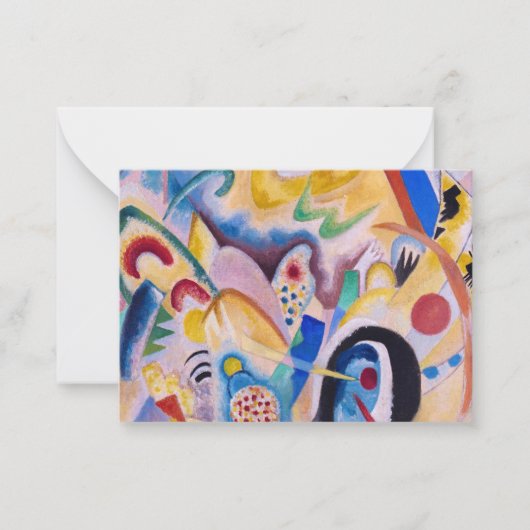 Composition in yellow, 1923 by Wassily Kandinsky Notitiekaartje (Voorkant)