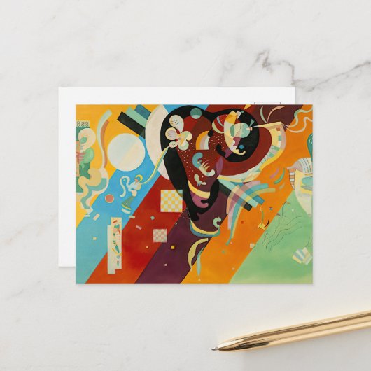 Composition IX, Wassily Kandinsky Briefkaart (Voorkant / Achterkant in situ)