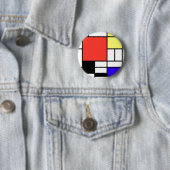Composition , Mondriaan Ronde Button 5,7 Cm (In situ)