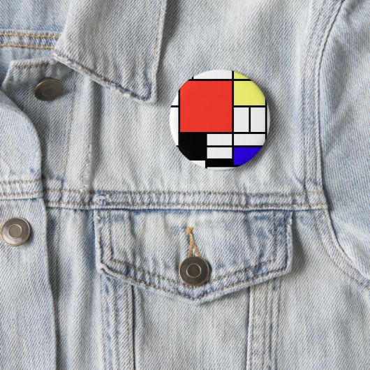 Composition , Mondriaan Ronde Button 5,7 Cm (In situ)
