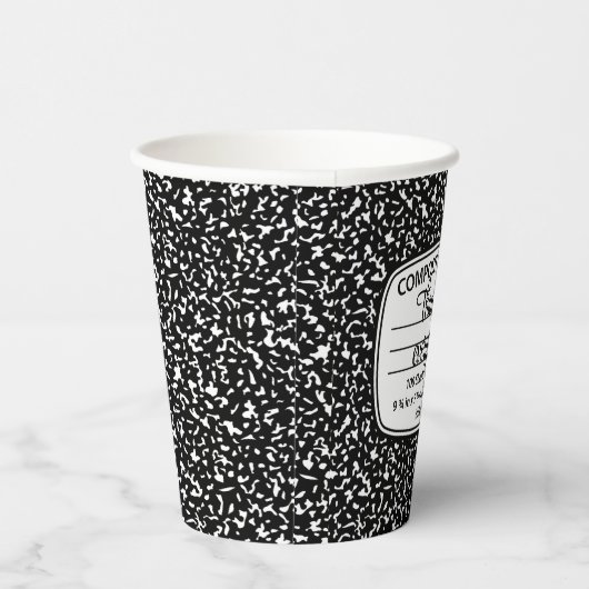 Composition Notebook Party Cups – Disposable Cups Papieren Bekers (Rechts)