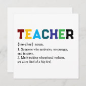 Composition Style School Staff Thank You  Feestdagenkaart (Voorkant / Achterkant)