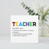 Composition Style School Staff Thank You  Feestdagenkaart (Staand voorkant)