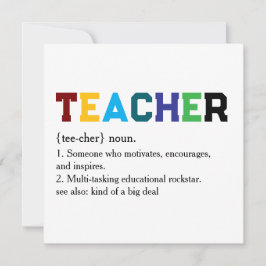 Composition Style School Staff Thank You  Feestdagenkaart