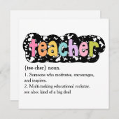 Composition Style School Staff Thank You  Feestdagenkaart (Voorkant / Achterkant)