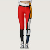 Composition with Large Red Plane Leggings (Voorkant)