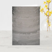 "Compositionele abstractie-Cake" Birthday Kaart (Gele Bloem)
