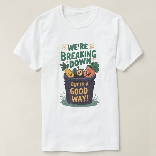 Compost afbreken t-shirt (Design voorkant)