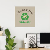 compost composteren composter biologische landbouw poster (Thuiskantoor)