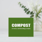 Compost: Een korst is een verschrikkelijk iets om  Briefkaart (Staand voorkant)