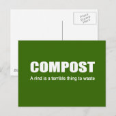 Compost: Een korst is een verschrikkelijk iets om  Briefkaart (Voorkant / Achterkant)