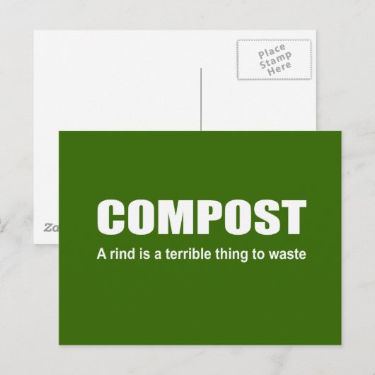 Compost: Een korst is een verschrikkelijk iets om  Briefkaart (Voorkant / Achterkant)
