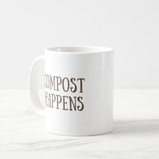 compost gebeurt composter koffiemok (Voorkant links)