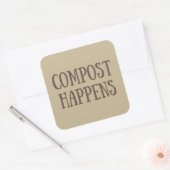 compost gebeurt composter vierkante sticker (Envelop)