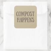 compost gebeurt composter vierkante sticker (Tas)