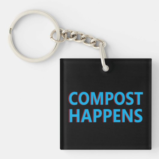 compost gebeurt composterend sleutelhanger (voorkant)