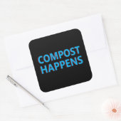 compost gebeurt composterend vierkante sticker (Envelop)