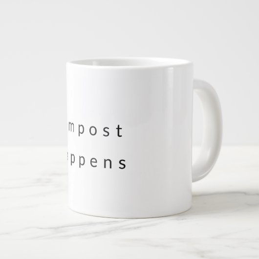 Compost gebeurt koffie mok (Voorkant rechts)