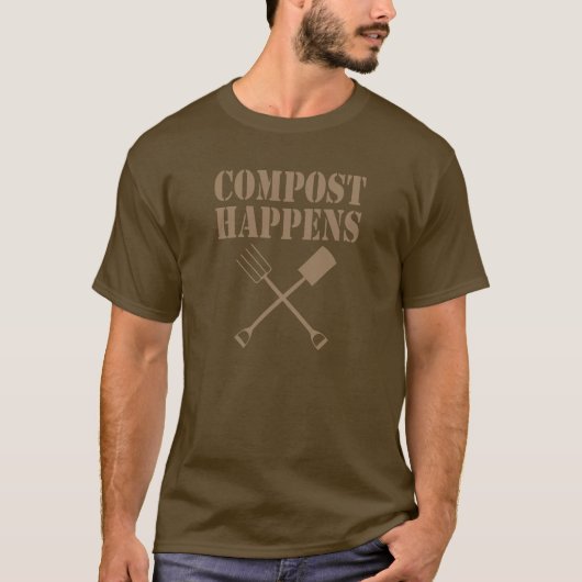Compost gebeurt! - Tuinieren T-shirt (Voorkant)