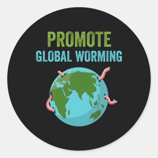 Compost Global Worming Com Composteren Wormen Ronde Sticker (Voorkant)