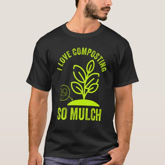Compost Ik hou van composteren Expert Composterwor T-shirt (Voorkant)