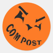 Compost Jack-o-Lantern Sticker (Voorkant)
