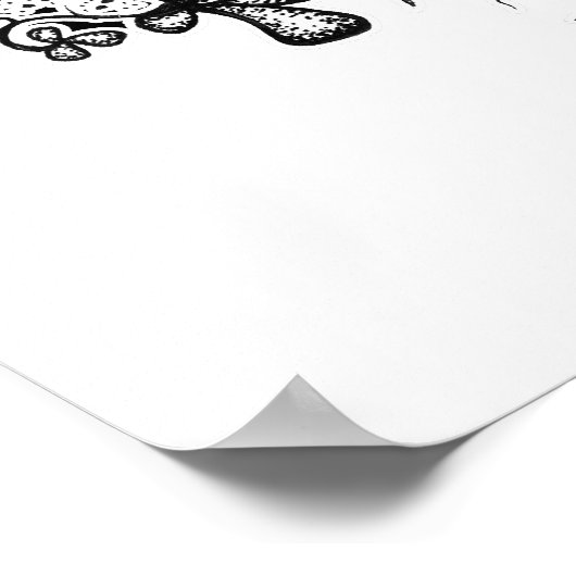 Compost Mandala - Black on White Poster (Hoek)