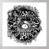 Compost Mandala - Black on White Poster (Voorkant)